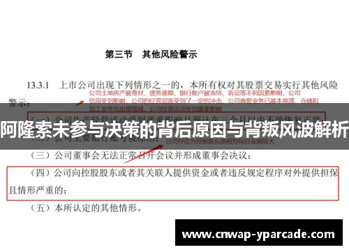 阿隆索未参与决策的背后原因与背叛风波解析